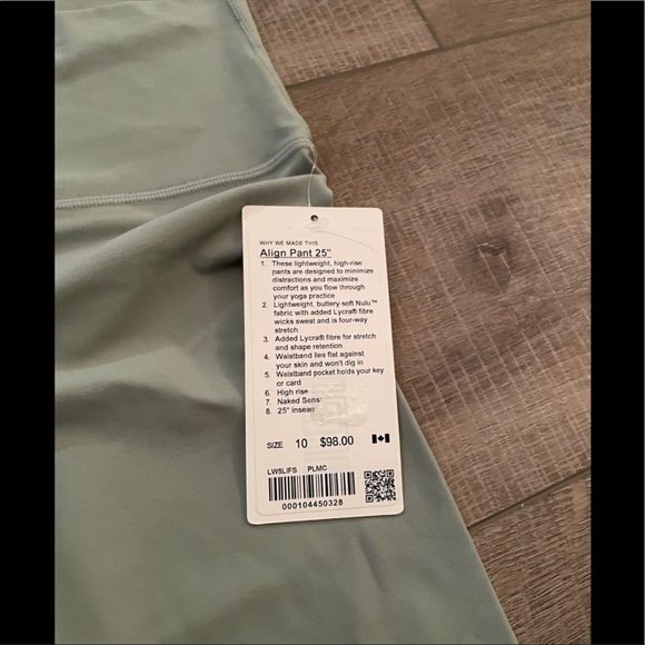 Lululemon Align Pant II 25" in Palm Court Size 10 - Picture 5 of 5